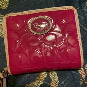 Pink Patent Leather Coach Wallet